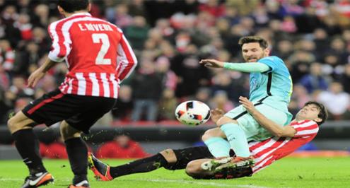 بالفيديو.. سقوط مثير لبرشلونة أمام بلباو بـ"9 لاعبين" في كأس أسبانيا